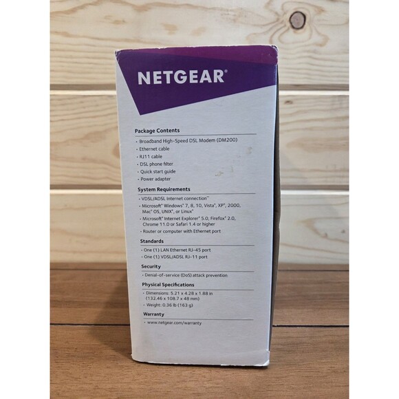 Netgear DM200 VDSL/ADSL High Speed Broadband Modem With original packaging - Picture 2 of 11